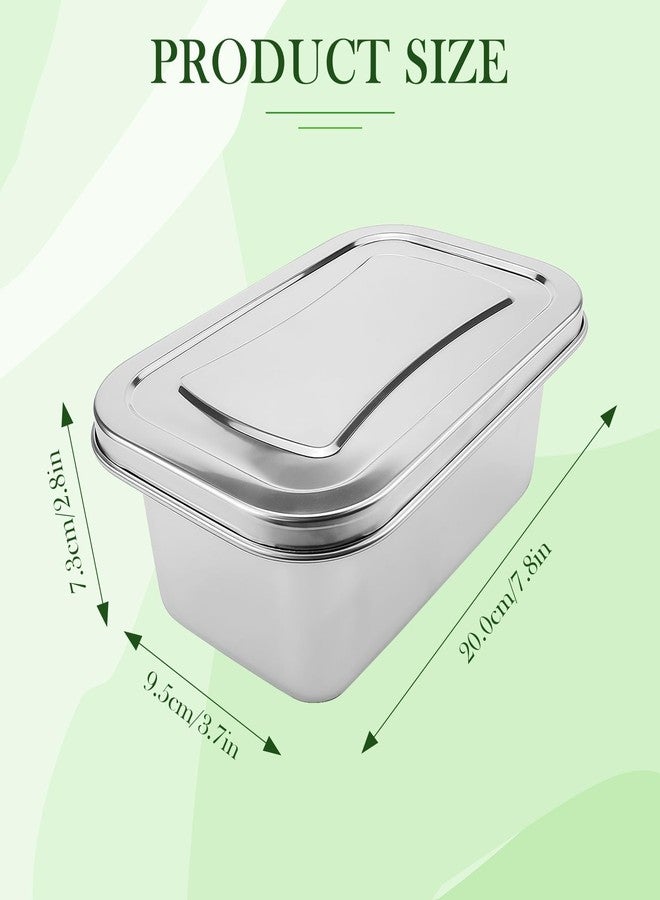 LCJAOF Stainless Steel Ice Cream Container with Lid - 1.2L Reusable Freezer Storage Box for Bulk Homemade Ice Cream, Leak-Proof & Insulated - Image 2